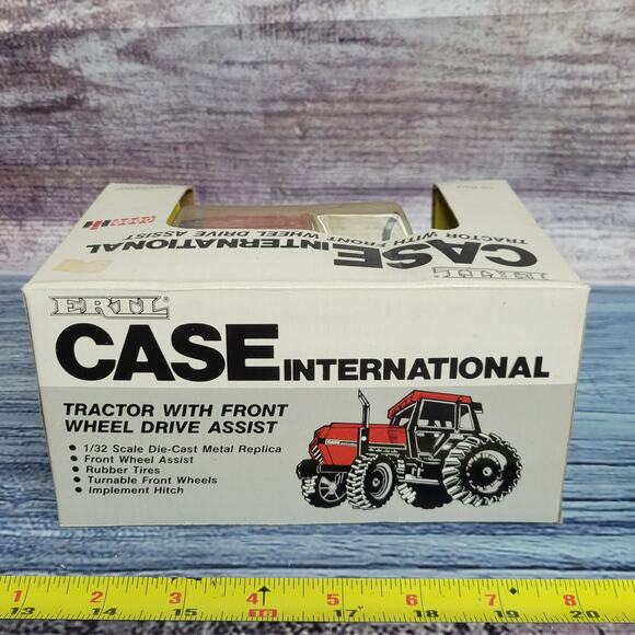 Vtg 1985 Ertl 1/32 scale Die-cast IH Case 2294 4wd w/frontend tractor red/black - Picture 7 of 9